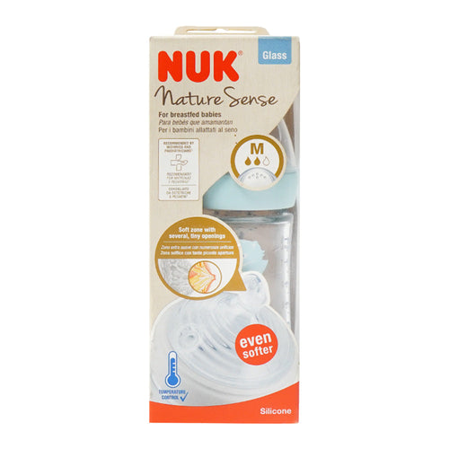 NUK FEEDING BOTTLE NS GLASS WHITE SILICONE 240 ML 10745117