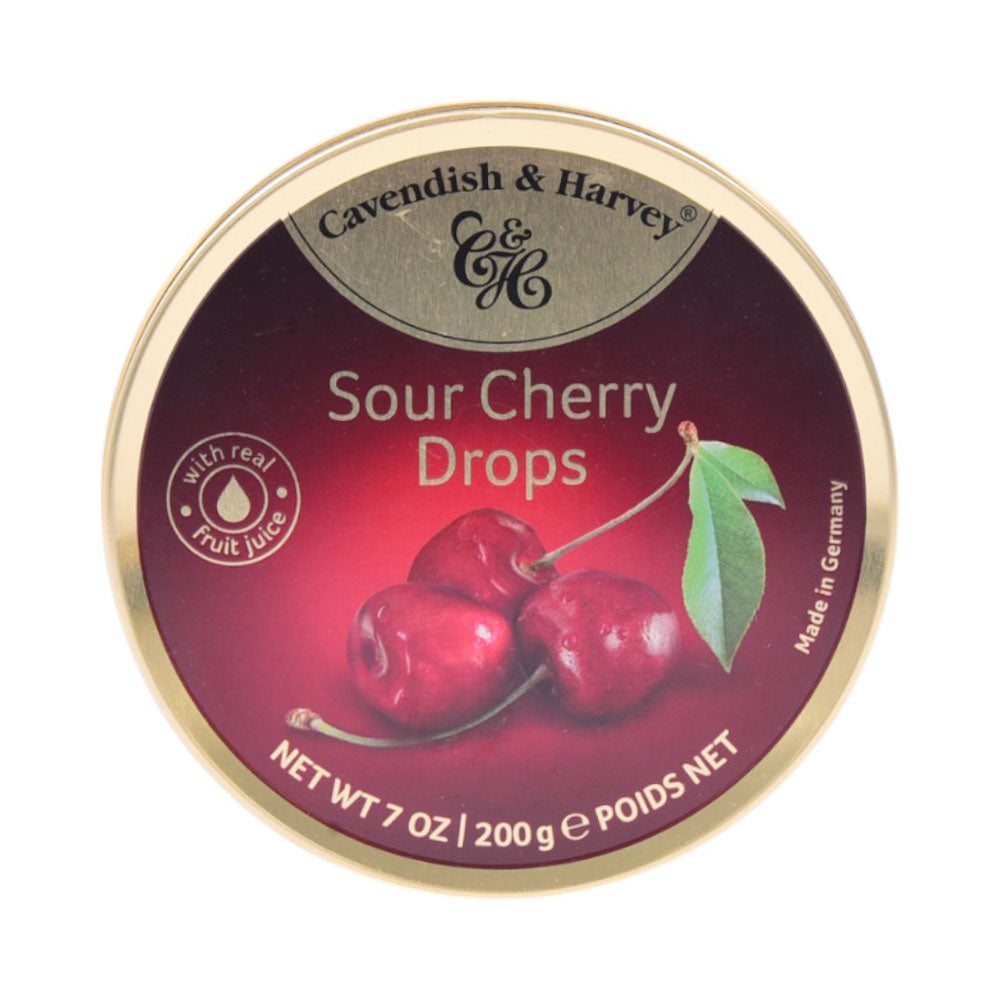 CAVENDISH & HARVEY SOUR CHERRY DROPS 200 GM
