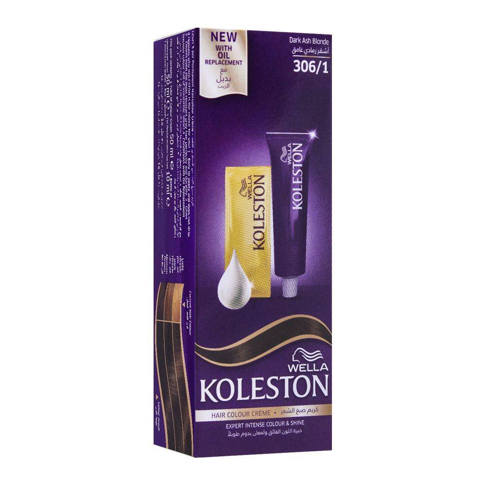 WELLA KOLESTON HAIR COLOR CREAM 306/1 DARK ASH BLONDE