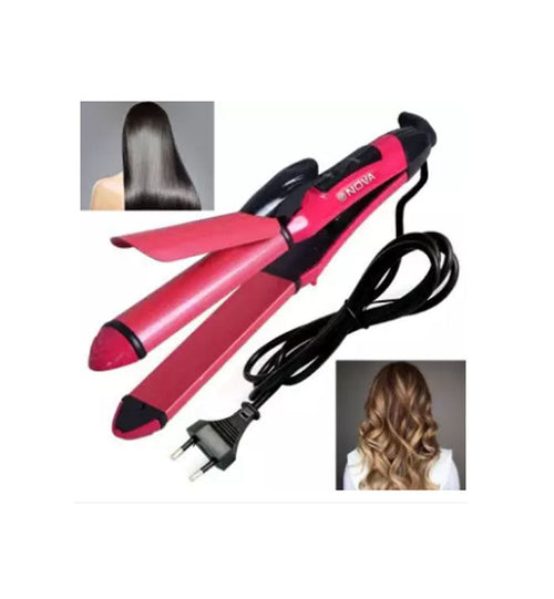 Nova- Nhc-2009 2 In 1 Hair Straightener + Curler