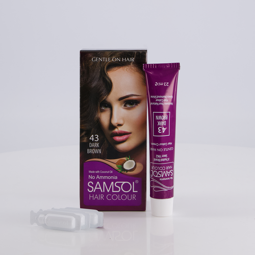 Samsol Hair Colour 43 Dark Brown 23ml Small
