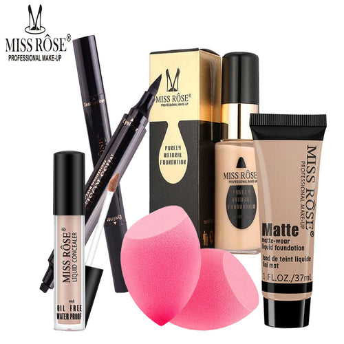 Miss Rose - 5 In 1 Exclusive Deal - Beige 01 (matte Foundation-liquid Foundation-concealer)