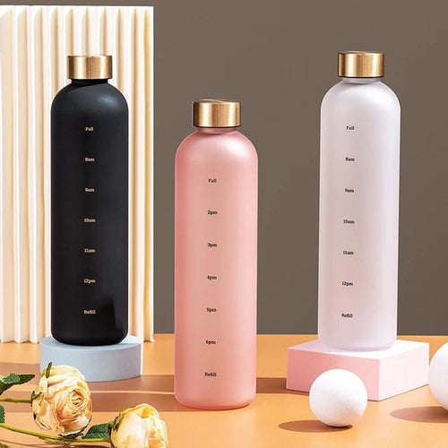 Home.co - Time Marker Plastic Water Bottle 1l - Random Color