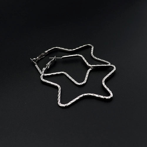 Endless Fashion- Silver Big Hoop Earrings