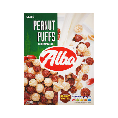 ALBA PEANUT PUFFS  CONTAINS FIBER 250 GM