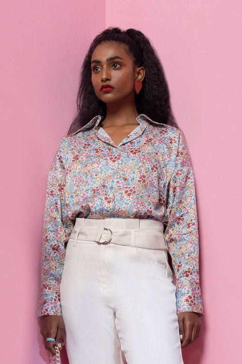 Sapphire - Floral Button Through Shirt
