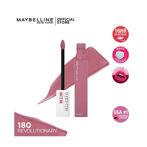 Maybelline New York- Superstay Matte Ink Liquid Lipstick - 180 Revolutionary