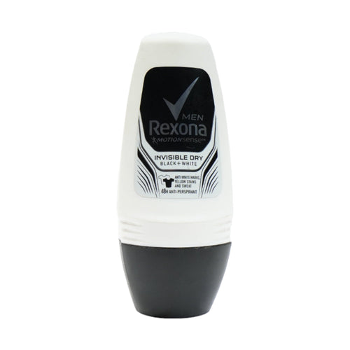 REXONA MEN DEO ROLL ON INVISIBLE DRY BLACK & WHITE 50 ML
