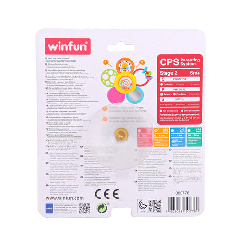 0776 WIN FUN SPIN RATTLE TEETHER BASIC