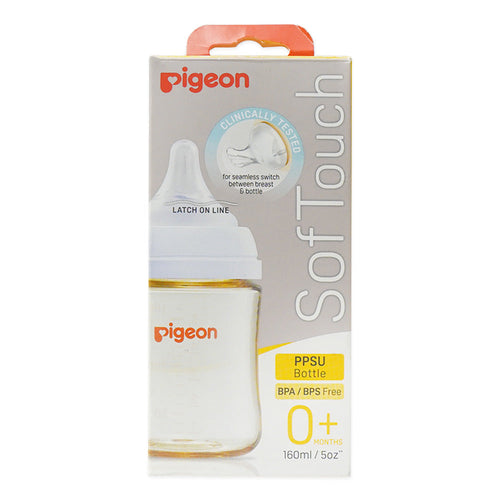 PIGEON FEEDING BOTTLE 0M+ SOFT TOUCH BPA FREE 160 ML 79438