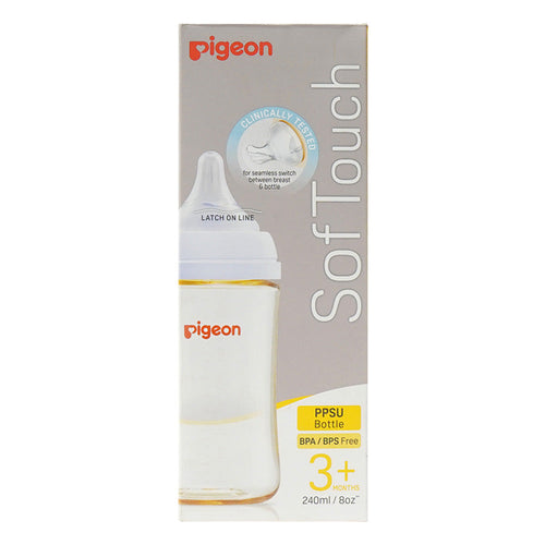 PIGEON BABY FEEDING BOTTLE SOFTTOUCH 3M+240 ML 79439