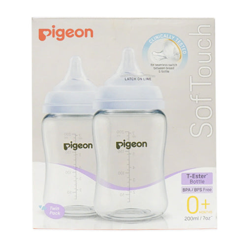 PIGEON SOFTOUCH FEEDER 0+MONTHS 2PCS 200 ML 79446