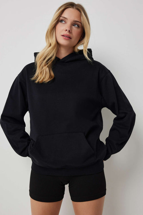 Vybe - Women Basic Hoodie - Black
