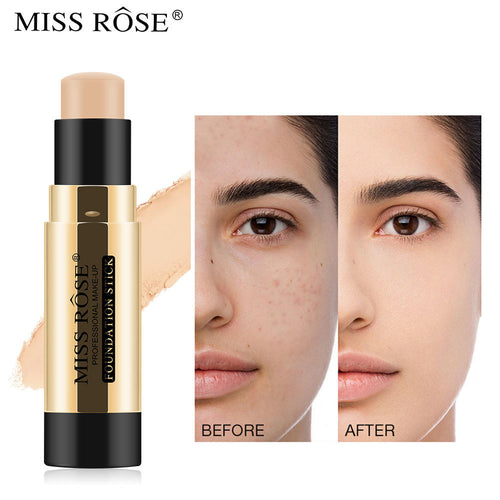 Miss Rose Facial Concealer Foundation Makeup Stick Three-dimensional Concealer Pen 9g