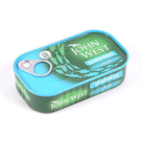 JOHN WEST SARDINES IN BRINE 120 GM