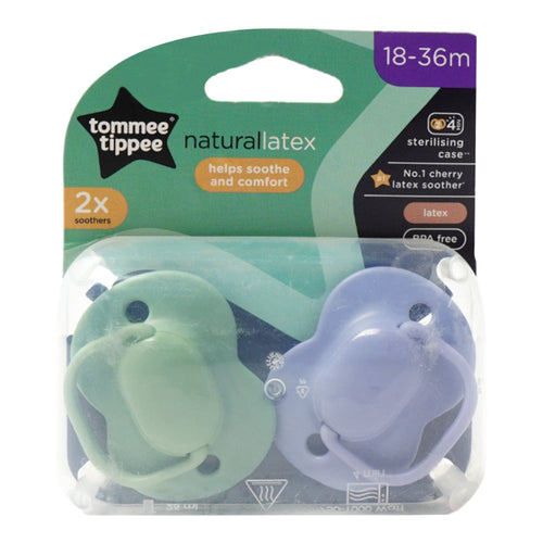 TOMMEE TIPPEE NATURAL LATEX SOOTHERS 18-36M 2 PC 433534