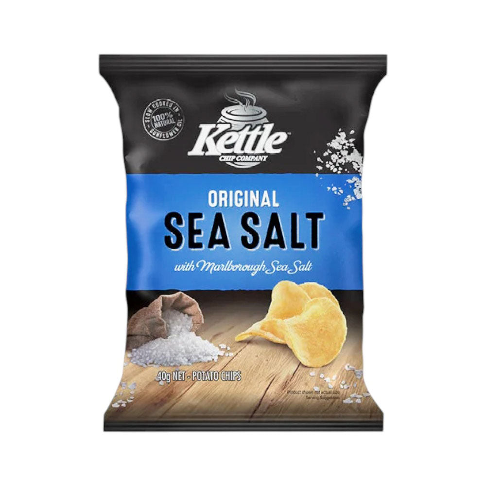 KETTLE CHIPS SEA SALTED 40GM