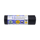 TIDYZ GARBAGE BAG 15 REFUSE SACKS DRAWSTRING 70L B0587A