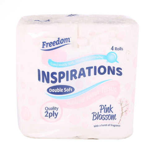 FREEDOM INSPIRATIONS TOILET TISSUE SOFT PINK 4PC