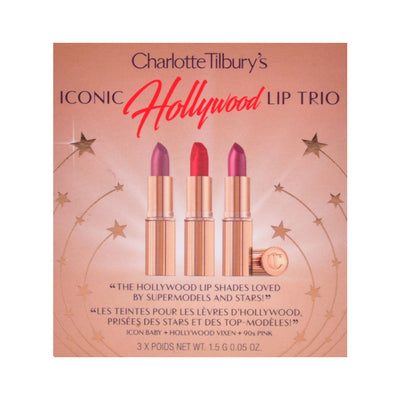 CHARLOTTE TILBURY ICONIC HOLLYWOOD LIP TRIO 3X1.5G