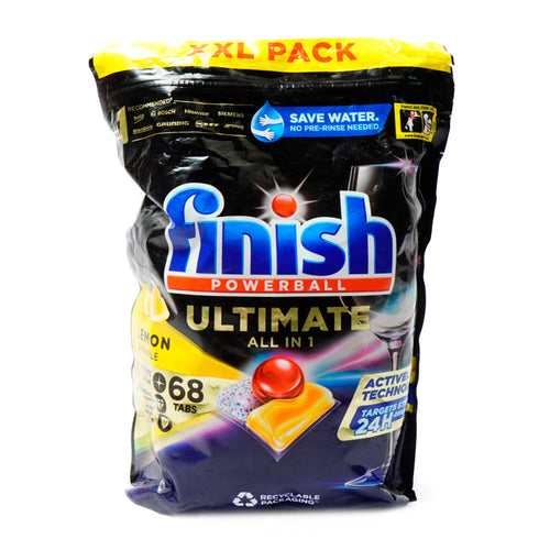 FINISH DISHWASH POWERBALL ULTIMATE 68 TABS LEMON SPARKLE 877