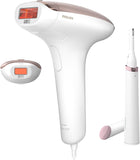 Philips Lumea Advanced Ipl Hair Removal Device With 2 Attachments For Body & Face + Complimentary Facial Hair Remover. Compact Touch-up Trimmer 3 Pin, Bri92160