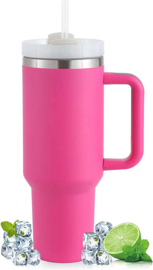 Home.co - 1pc Stainless Steel Tumbler (40 Oz) - Hot Pink
