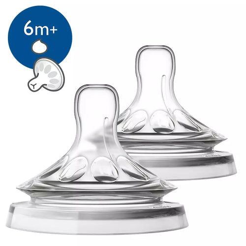 Philips Avent - Avent Natural Thick Feed Teats Pack Of 2 6m+ Scf046/27