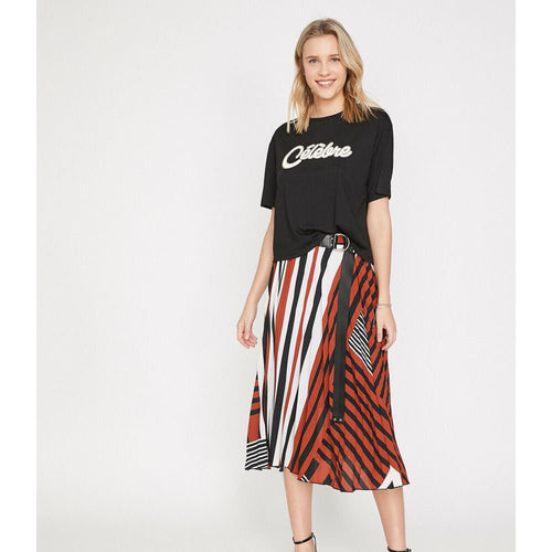 Koton Letter Printed T Shirt Black