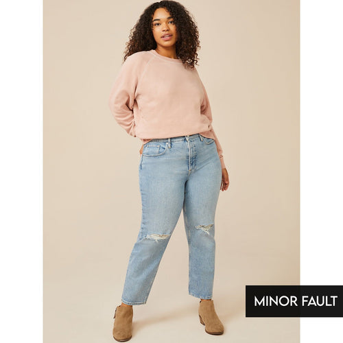 (minor Fault) 90s Straight Ripped Jeans