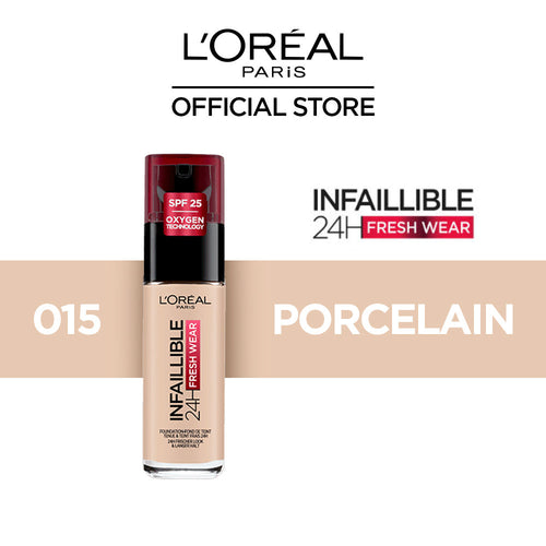 L'oreal Paris- Infallible 24h Fresh Wear Liquid Foundation- 015 Porcelain, 30ml