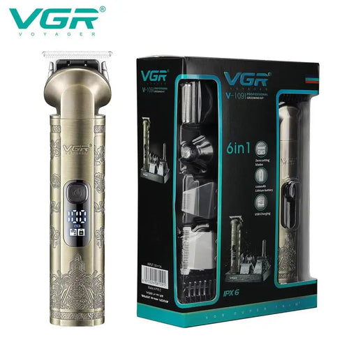 Vgr - V-109 6-in-1, Face, Hair And Full Body Multi Grooming Kit - Metal Body
