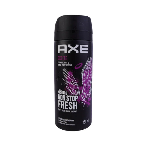 AXE DEODORANT EXCITE CRISP COCONUT & BLACK PEPPER SCENT 150