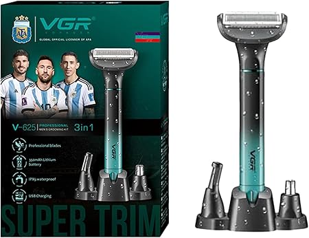 Vgr - 3-in-1 New Hair Trimming Set Multifunctional Full Body Hair Trimmer Usb Charging