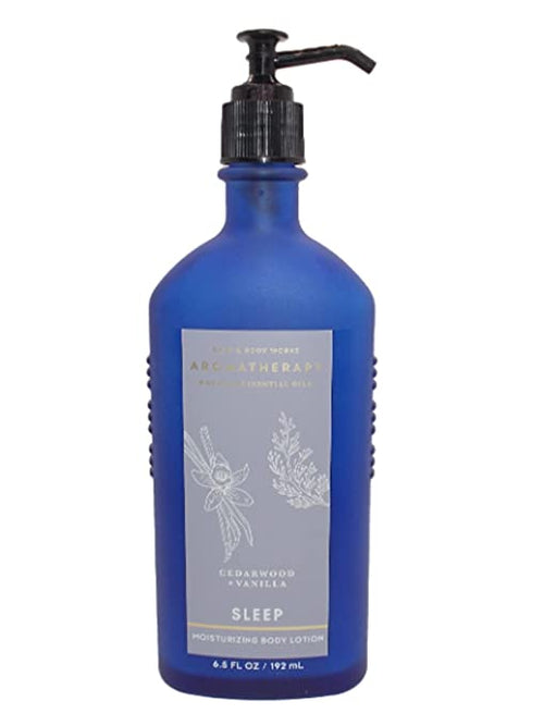 Bath & Body Works- Aromatherapy Natural Essential Oil Body Lotion Cedar Wood+vanilla