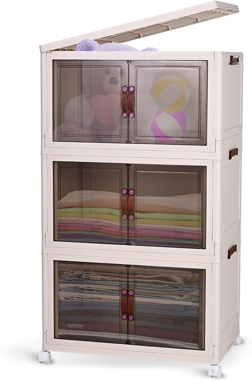 Home.co - Folding Storage Cabinet (3 Layers) 56x23.5x36
