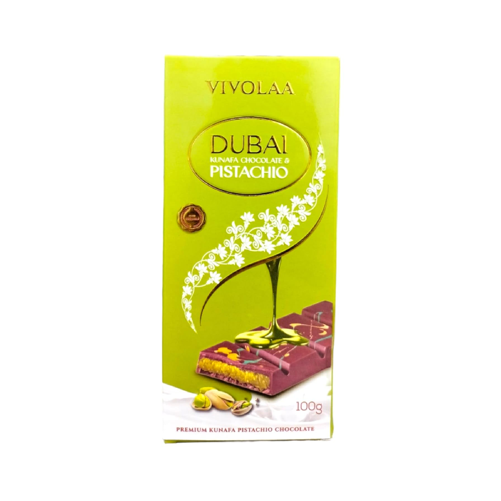 VIVOLLA CHOCOLATE BAR KUNAFA & PISTACHIO 100 GM