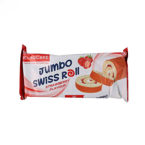 EURO CAKE JUMBO SWISS ROLL  STRAWBERRY 50 GM