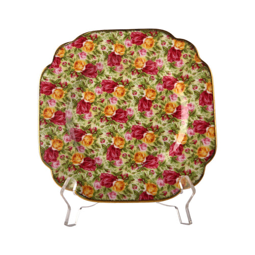PLATE QUATER SQUARE 20CM ROYAL ALBERT OCR CHINTZ