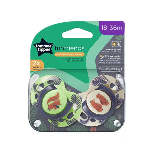 TOMMEE TIPPEE SOOTHER FUN FRIENDS 18-36M 433403 2PC