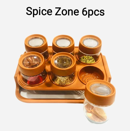 Home.co - 6pcs Masala Rack Spice Jars