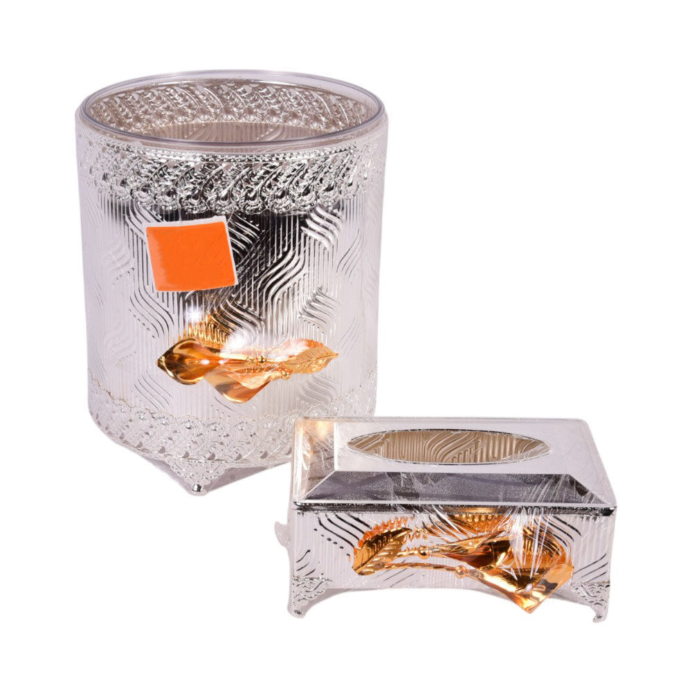 DUSTBIN & TISSUE BOX SET DLJ273