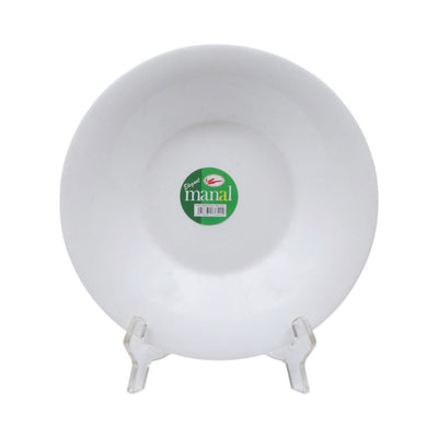 PLATE DEEP 23CM MANAL WHITE ROUND E0012