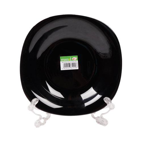 PLATE DEEP MANAL BLACK SQUARE B0052