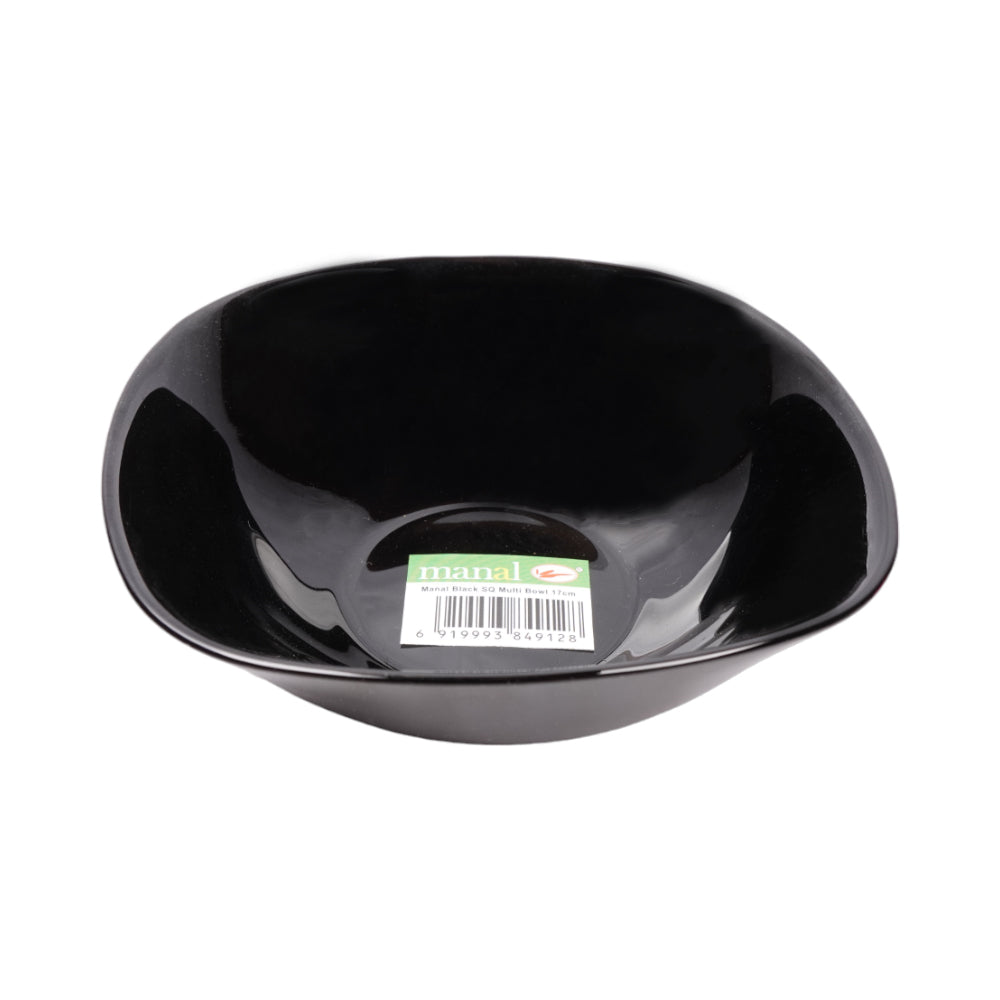 BOWL MANAL 17CM BLACK SQUARE B0055