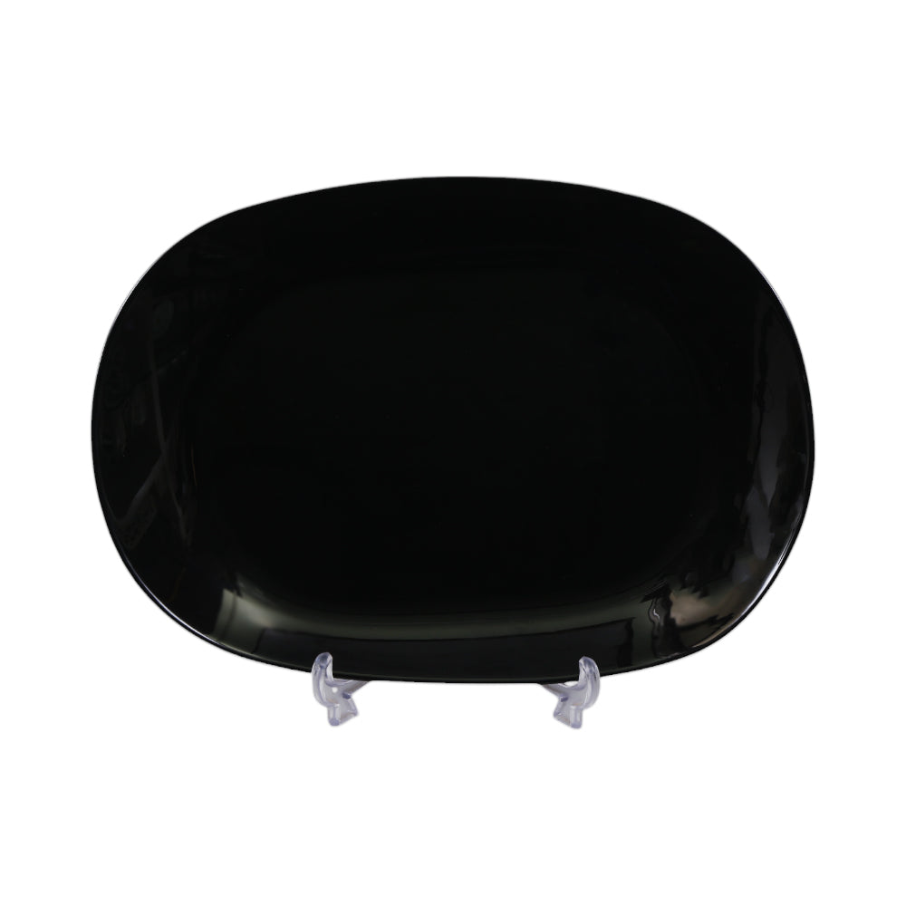 DISH MANAL BLACK OVAL B0057
