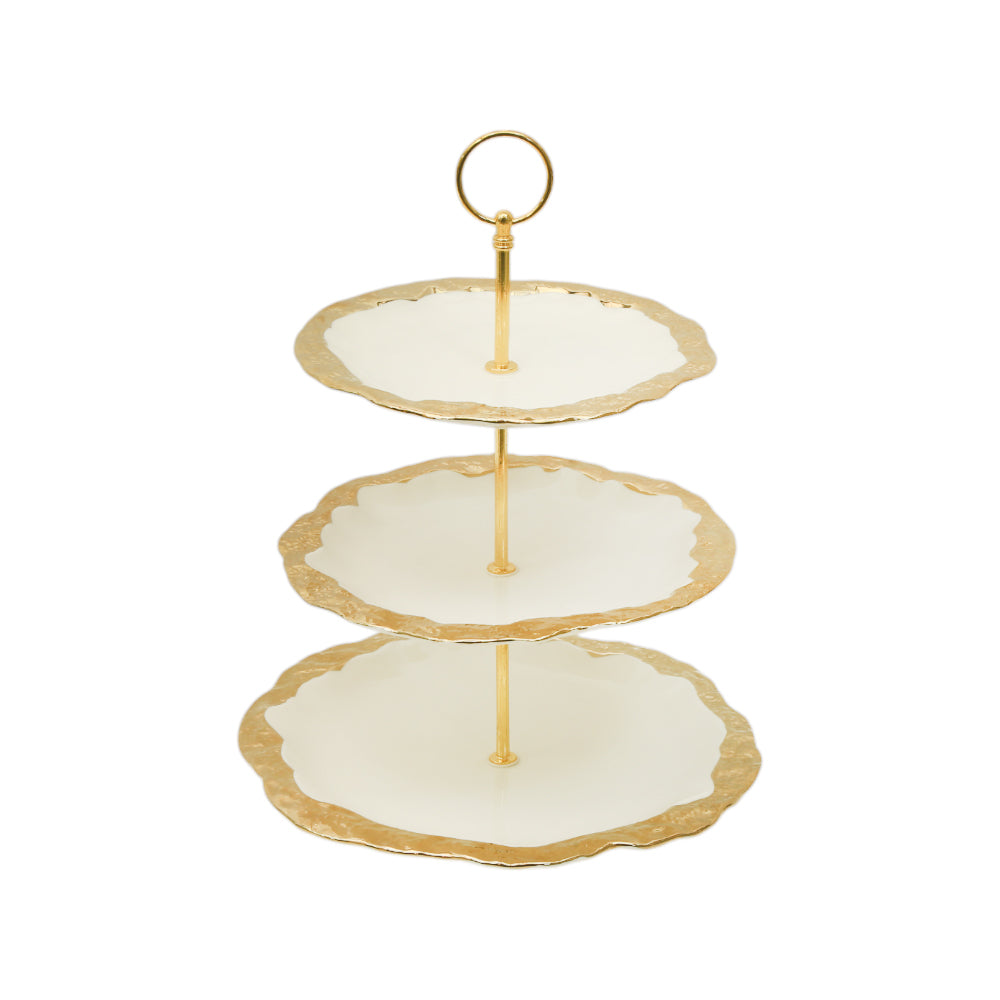 DISH CAKE PORCELAIN MORE & MORE 3TIRE YF002