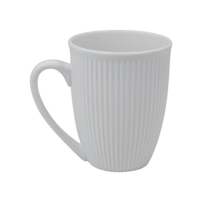 MUG PORCELAIN STRIPE WHITE LYMG36PL2WH