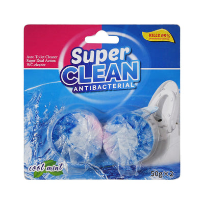 SPUP SUPER CLEAN TOILET FRESHENER & CLEANER 2PC COOL MINT IR