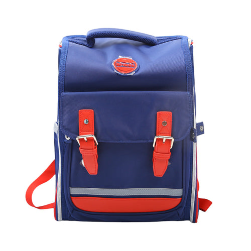 B-3238-1S KIDS SCHOOL BACK PACK NAVY/RED 16 INCH IR